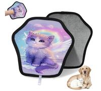 WowPrint Kawaii - Guante de depilación electrostático reutilizable con alas de ángel para gatos y mascotas, herramienta de cepillo para sofá, ropa, alfombra, muebles, asiento de coche, 1 paquete