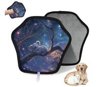 WowPrint Koala Galaxy - Guante de depilación de mascotas para gatos y perros, reutilizables, electrostáticos, herramienta de cepillo para sofá, ropa, alfombra, muebles, asiento de coche, 2 unidades