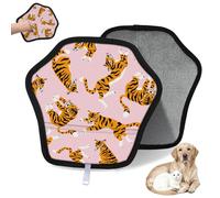 WowPrint Lindo guante de depilación de mascotas para gatos, perros, patrón de tigre, reutilizables, electrostáticos, herramienta de cepillo para sofá, ropa, alfombra, muebles, asiento de coche, 1