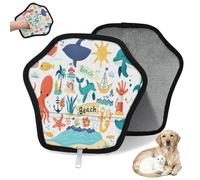 WowPrint Lindo guante para eliminar el pelo de mascotas de animales del océano para gatos y perros, reutilizable, electrostático, herramienta de cepillo para sofá, ropa, alfombra, muebles, asiento de