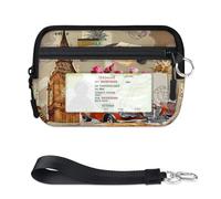 WowPrint London Big Ben - Mini funda para tarjetas con cremallera para mujeres y hombres, con ventana de identificación, portátil, ligera, pequeña, con cremallera, organizador de tarjetas de monedas