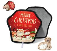 WowPrint Merry Christmas - Guante de depilación de mascotas para gatos y perros, reutilizable, electrostático, herramienta de cepillo para sofá, ropa, alfombra, muebles, asiento de coche, 1 paquete