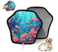 WowPrint Oceans Sea Submarine World - Guante de depilación de mascotas para gatos y perros, reutilizables, electrostáticos, herramienta de cepillo para sofá, ropa, alfombra, muebles, asiento de coche