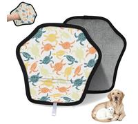 WowPrint Oceans Turtle - Guante de depilación de mascotas para gatos y perros, colorido diseño de tortuga marina reutilizable, electrostático, herramienta de cepillo para sofá, ropa, alfombra, muebles
