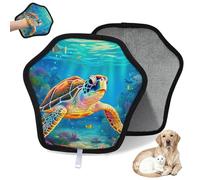 WowPrint Oceans Turtle Submarine World - Guante de depilación de mascotas para gatos y perros, reutilizable, electrostático, herramienta de cepillo para sofá, ropa, alfombra, muebles, asiento de coche