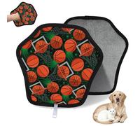WowPrint Slam Dunk - Guante de baloncesto para eliminación de pelo de mascotas, para gatos, perros, impresión de baloncesto, reutilizable, electrostático, guantes de pelo de mascotas, herramienta de
