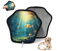 WowPrint Submarine World Oceans Theme - Guante de depilación de mascotas para gatos y perros, reutilizables, electrostáticos, herramienta de cepillo para sofá, ropa, alfombra, muebles, asiento de