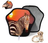 WowPrint Sunset Zebra - Guante de depilación de mascotas para gatos, perros, cebra, reutilizables, electrostáticos, herramienta de cepillo para sofá, ropa, alfombra, muebles, asiento de coche, 1