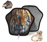 WowPrint Tigers - Guante de depilación de mascotas con patrón animal para gatos y perros, reutilizables, electrostáticos, herramienta de cepillo para sofá, ropa, alfombra, muebles, asiento de coche