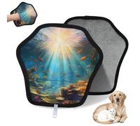 WowPrint Tropical Oceans Submarine World - Guante de depilación de mascotas para gatos y perros, reutilizables, electrostáticos, herramienta de cepillo para sofá, ropa, alfombra, muebles, asiento de