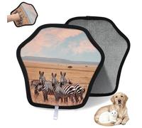 WowPrint Wild Zebra - Guante de depilación de mascotas para gatos y perros, cebra africana, reutilizable, electrostático, herramienta de cepillo para sofá, ropa, alfombra, muebles, asiento de coche, 1