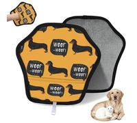 WowPrint Woof Dachshund - Guante de depilación para perros salchicha, gatos, perros, reutilizables, electrostáticos, herramienta de cepillo para sofá, ropa, alfombra, muebles, asiento de coche, 1