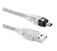 Wowsofty Cable adaptador USB macho a Firewire IEEE 1394 para DCR-TRV75E DV | 4 pines iLink macho USB Firewire Cable para Sony DCR-TRV75E DV, Conexión iLink, Transferencias Rápidas,1.5 M
