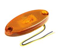 Wowsofty Luz de delimitación lateral 12V,LED Advertencia de Seguridad Montaje/Conexión Roscada Intermitente LED Ámbar para Remolques, Furgonetas y Camiones, DelimitacióN