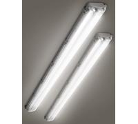 wowspeed Tubo LED con 2 tubo 120cm,36W 3600LM Tubo Fluorescente LED, 4000K Blanco neutro Luz de Techo LED, Impermeable IP65 Barra de Luz LED,Lámpara de Techo para Cocina Baño Garaje Oficina,2 Pieza