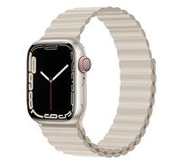 Wowstrap Magnética para Correa Apple Watch 44mm 40mm 45mm 41mm Series 7/8 iWatch se 6 5 4 3 42mm 38mm hombr/Mujer,Bracelet Loop Deportiva Silicona Pulsera Apple Watch Ultra 49mm Band-Blanco Estrella