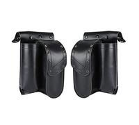 WOWTK ONETK Bolsa Protectora de alforja Lateral Izquierdo y Derecho con Soporte para Botella de Agua para Harley Davidson 1993-2020 Touring Road King Electra Glide Road Glide Modelos equipados con