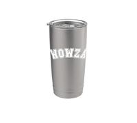 Wowza Funny Wow Word Emocionado Old Timey Frase Goofy Joke Fan Vaso térmico de acero inoxidable de doble pared