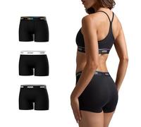 Woxer Calzoncillos Tipo bóxer para Mujer, diseño de Estrella de 3 Pulgadas, Calzoncillos Tipo bóxer para Mujer, Paquete de 3 Best of Black, S