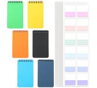 WOXJENA 6 Pcs Bolsillos Pequeños Libreta, Mini Cuaderno A7, Bloc de Notas Colores para Apuntes Sobre Marcha y Aprendizaje de Materias Escolares