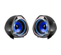 Woxter SO26-055 Big Bass 70 - Altavoces para PC (Mando de Control de Volumen, 15 W de Potencia, Conexiones 3.5 mm, USB, óptimo para PC/Smartphones/Videoconsolas) color Negro/Azul