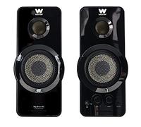 Woxter Big Bass 95 RGB - Altavoces Multimedia Estéreo, 20W, Potentes, conexión 3,5mm, iluminación RGB, Botones y Conexiones AUX y Cascos en Parte Frontal, PC/Smartphones y videoconsolas