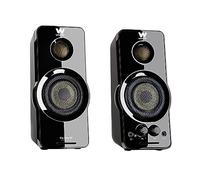 Woxter Big Bass 95 RGB - Altavoces Multimedia Estéreo, 20W, Potentes, conexión 3,5mm, iluminación RGB, Botones y Conexiones AUX y Cascos en Parte Frontal, PC/Smartphones y videoconsolas