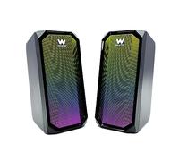 Woxter Big Bass 97 BT - Altavoz para PC, Toma de 3,5 mm, Bluetooth, Compacto, Leds, Modos de iluminación, Mando de Control