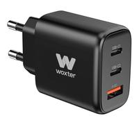 Woxter Cargador Carga Rápida 2 Tomas USB-C + USB A 65W