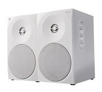 Woxter Dynamic Line 410 - Altavoces estéreo 2.0 Autoamplificados con 150W de potencia, Madera, Woofer de 4 pulgadas, 2 Tweeter, 3.5 mm, RCA, Control volumen, agudos, graves, Blanco
