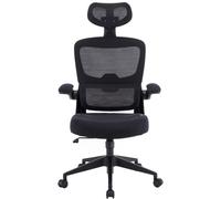 Woxter Silla de oficina Ergo Black – Eje acero, pistón, malla transpirable y reposabrazos