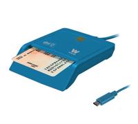 Lector DNI WOXTER PE26-197 Azul USB 2.0 Tipo C Smart Card Adaptador Incluido