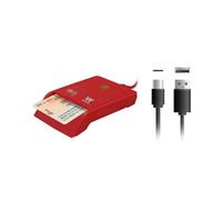 Lector de DNI y Tarjetas Woxter PE26-199/ Rojo/ USB 2.0