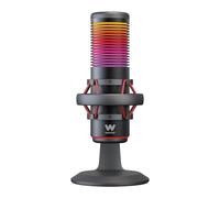 Woxter Mic Studio 70 - Micrófono Cardioide Profesional, Trípode Incluido, Iluminación RGB, Compatible con Youtube, Skype, Twitch