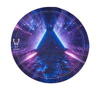 Woxter Stinger Floorpad Future - Alfombrilla Gaming de Suelo, Protector para Suelo, Resistente al Agua, Lavable, 100% Microfibra, Diámetro 120 cm, Color Morado.