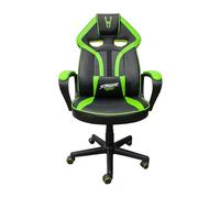 Woxter Stinger Station Alien Green - Silla Gaming Oficina (Gamer, Eje Acero, Levantamiento por pistón Gas, Piel Sintética, Ergonómica, Reposabrazos, Altura Ajustable, Cojín Lumbar)