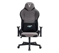 Woxter Stinger Station Titan Dark - Silla Gaming Oficina (Eje Acero, Levantamiento por pistón Gas, Tela Antimanchas, Reposabrazos 2D, Foam, Racing, Cojín Lumbar)