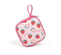 Woyinger Bonita funda para auriculares con mosquetón, mini bolsa de transporte rígida para auriculares con cable e inalámbricos, pequeña caja organizadora de viaje de EVA para cables de carga