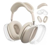 Woyinger Funda de silicona para AirPod Max, funda transparente de TPU suave para AirPod Pro Max, fundas de silicona para auriculares de esqueleto, funda para Airpods Max, accesorios para Apple AirPods