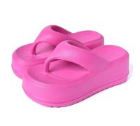 WOYUANSHA Chanclas Chanclas con Plataforma para Mujer Chanclas Informales De Eva para Playa Sandalias De Tacón Cómodas para Mujer 36-37 Rosered