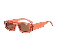 WOYUANSHA Gafas De Sol Cuadrado Irregular Dos Colores Mujeres Gafas De Sol Empalme Hombres Casual Sol Uv400 (Orange Tea)