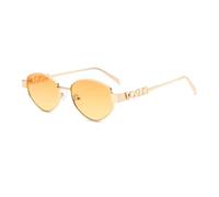 WOYUANSHA Gafas De Sol Moda Metal Pequeño Oval Gafas De Sol Uv400 Sol para Viajes Al Aire Libre Playa Conducción Chic (C3)
