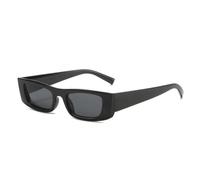 WOYUANSHA Gafas De Sol Pequeño Rectángulo Gafas De Sol Hombres Mujeres Sol Viajes Sombras Vintage Retro Uv400 (Negro)