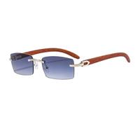 WOYUANSHA Gafas De Sol Sin Montura Gafas De Sol para Hombres Mujeres Retro Sol Moda Viajes Al Aire Libre (Tyj56-3)