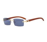 WOYUANSHA Gafas De Sol Sin Montura Gafas De Sol para Hombres Mujeres Retro Sol Moda Viajes Al Aire Libre (Tyj56-1)