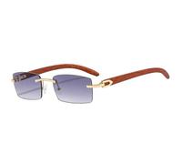 WOYUANSHA Gafas De Sol Sin Montura Gafas De Sol para Hombres Mujeres Retro Sol Moda Viajes Al Aire Libre (Tyj56-2)