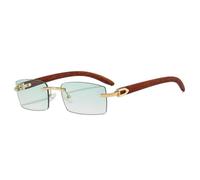 WOYUANSHA Gafas De Sol Sin Montura Gafas De Sol para Hombres Mujeres Retro Sol Moda Viajes Al Aire Libre (Tyj56-5)