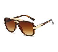 WOYUANSHA Gafas De Sol Tendencia De La Moda De Marco Grande Gafas De Los Hombres De Conducción Sombrilla Gafas De Sol (Hawksbill Double Tea)