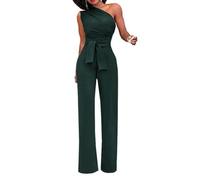 WOYUANSHA Monos Bodysuit Mono De Mujer Mono Ajustado Sexy Y Transpirable para Mujer Costuras Firmes con Cinturón Mono Ajustado para Mujer Ropa Diaria M Verde Militar