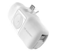 WOZINSKY - Batería externa para Apple Watch (5000 mAh, 15 W, USB-C con cable integrado cargador para Apple Watch, color blanco